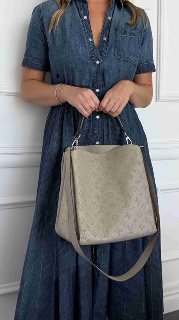 Large Grey Monogram Mahina Babylone PM