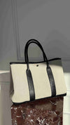 Ecru/Black Garden Party 36 Tote