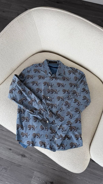Mens Blue Lion Monogram Chapman Brothers Shirt