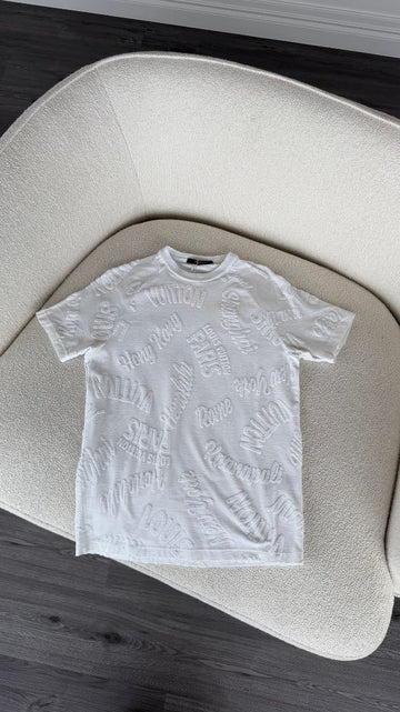 Men's White Jacquard T-Shirt