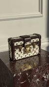 White/Black/Multi White Monogram Petite Malle With GHW
