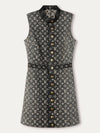 Black Monogram Denim Dress With GHW