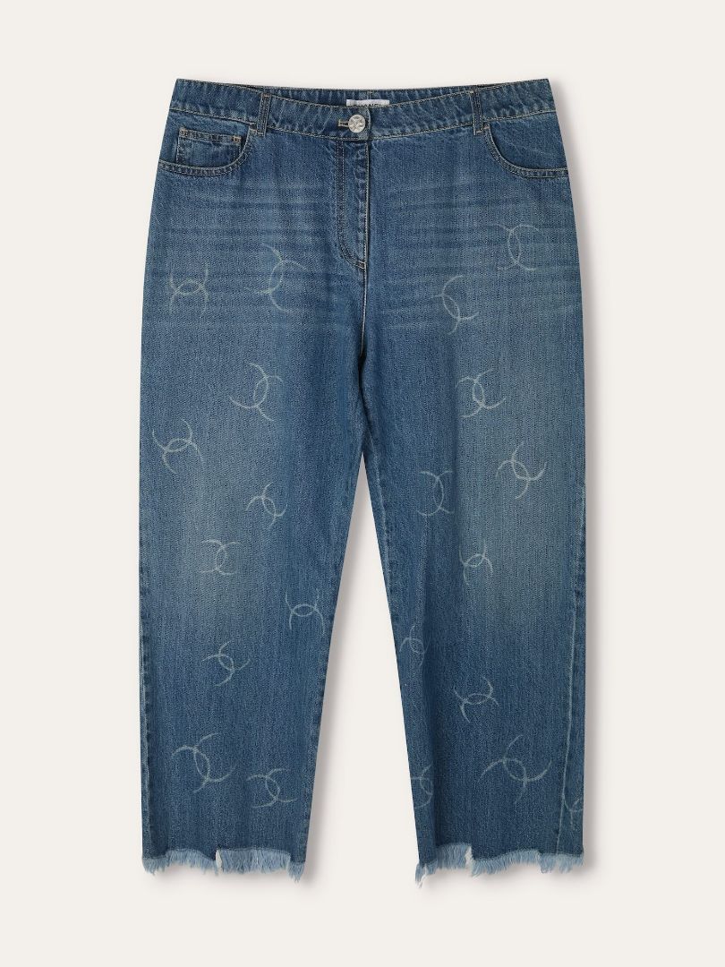 Blue Straight Logo Jeans