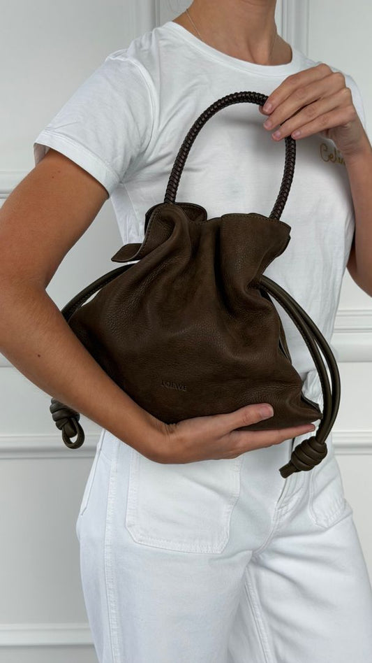 Medium Tundra Suede Flamenco Clutch