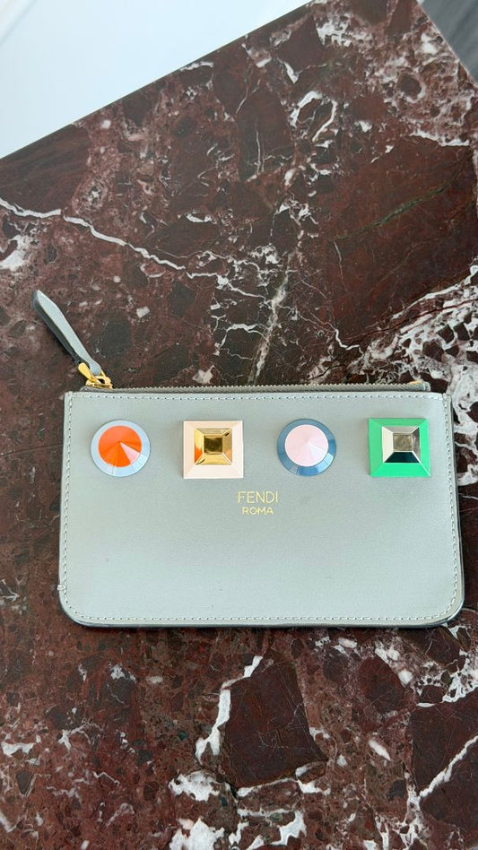 Grey Studded Coin Purse
