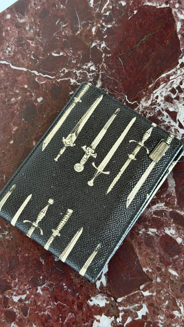 Black Sword Print Wallet