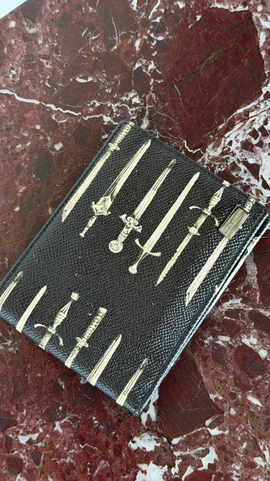 Black Sword Print Wallet