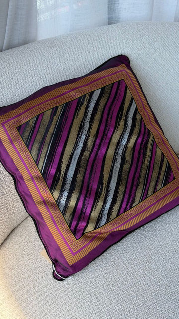 Pink & Gold Home Silk Cushion