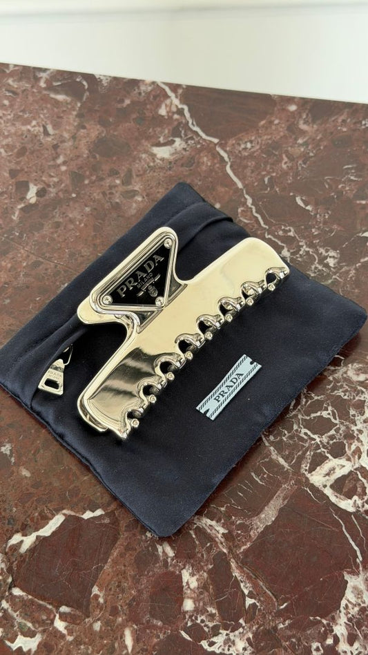 Silver Logo Claw Clip