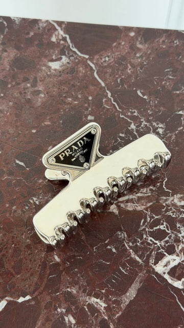 Silver Logo Claw Clip