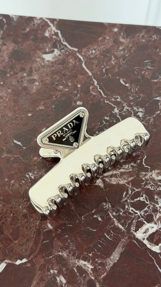 Silver Logo Claw Clip