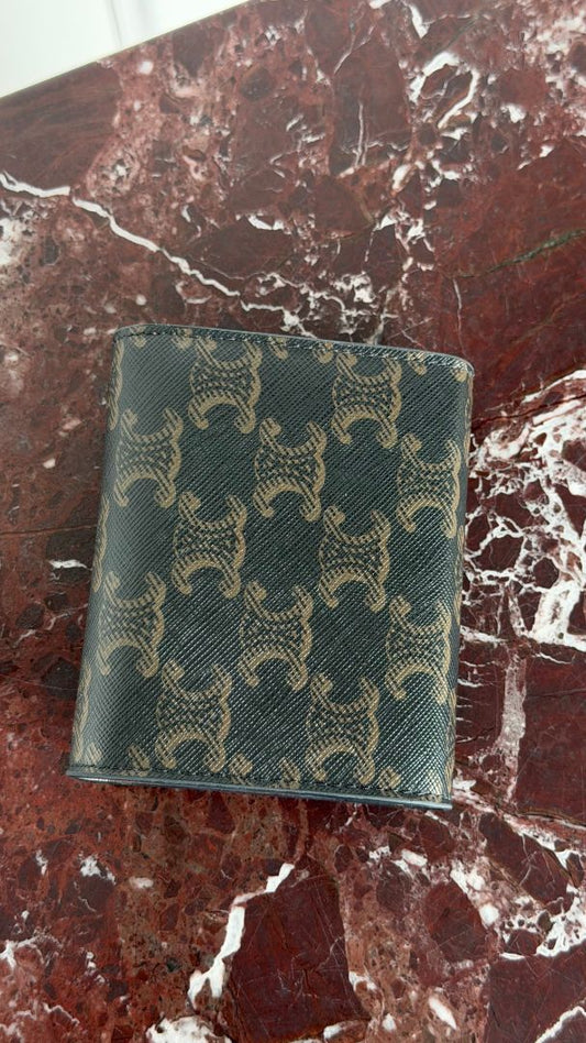 Small Flap Triomphe Wallet In Triomphe Canvas