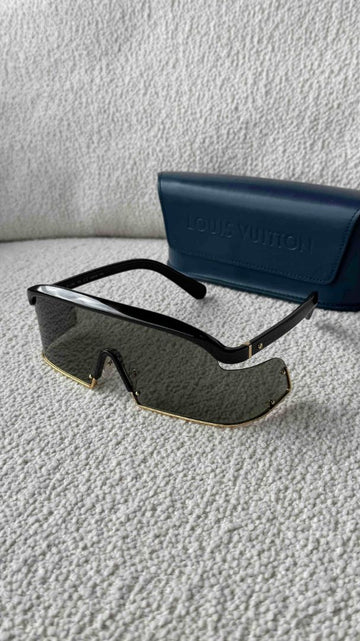 Black & Gold Infinivy Wrap Sunglasses