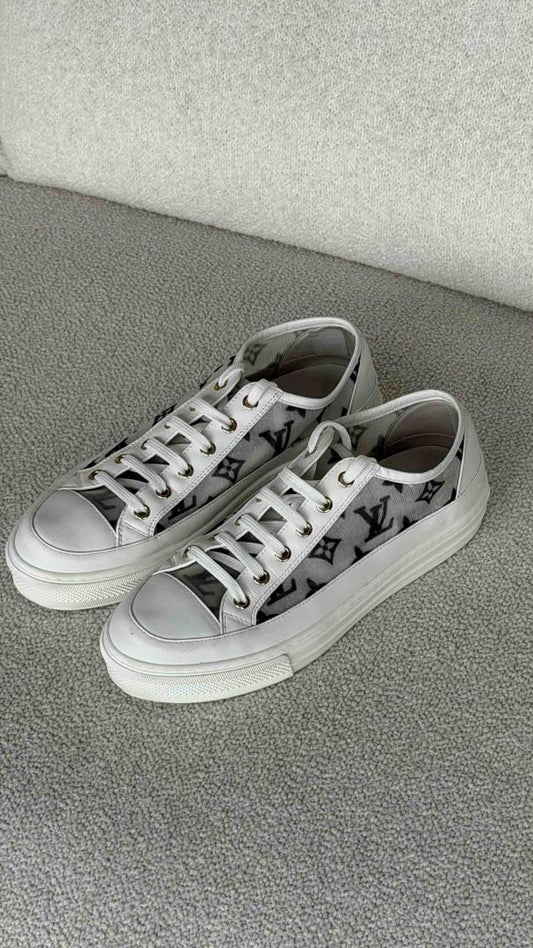 Stellar Sneaker in White Monogram Mesh
