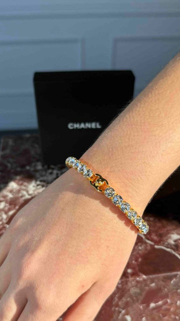 Gold Crystal Cuff