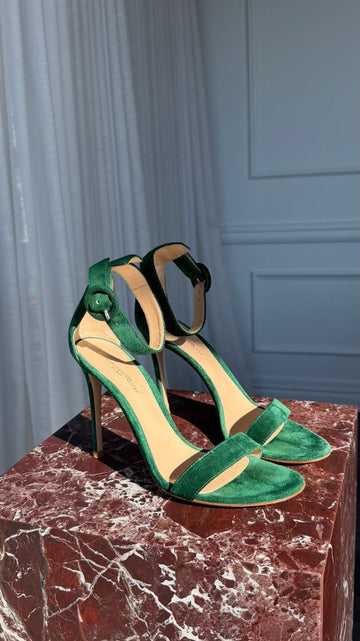 Green Portofino 105 Suede Sandals