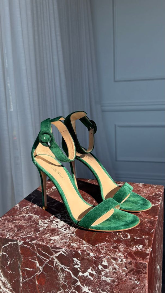 Green Portofino 105 Suede Sandals
