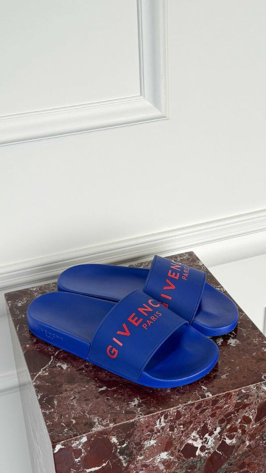 Blue Mens Rubber Pool Slides