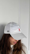 White & Red League Cap