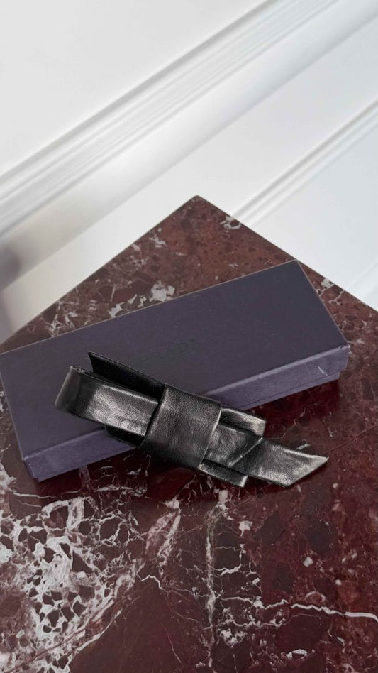 Black Leather Hair Clip