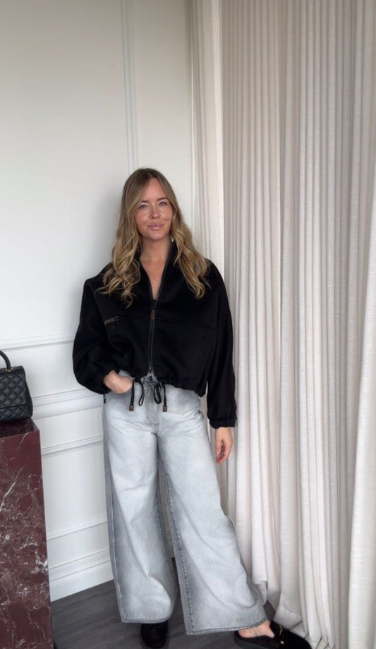 Grey Denim Paris Flared Jeans 36