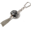 Black/Silver Porte Cles Ice Ball Bag Charm