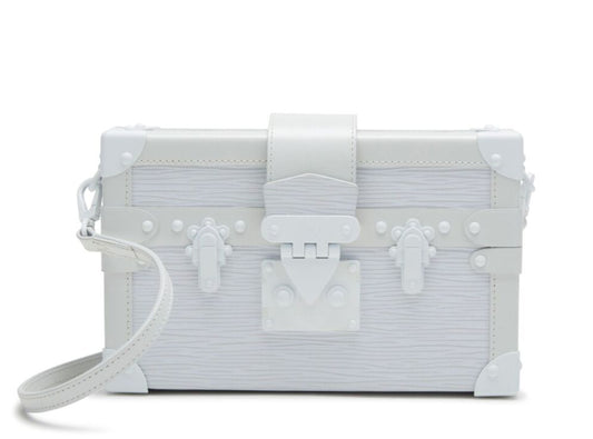 White Epi Leather Petite Malle Bag