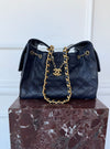 Navy 25 Small Handbag With GHW