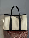 Ecru/Black Garden Party 36 Tote