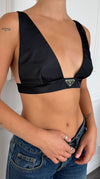 PRADA Black Re-Nylon Triangle Bralette