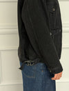 Black Washed Utility Pocket Denim Jacket