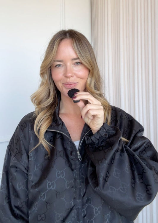 Black GG Nylon Off The Grid Jacket With SHW 48