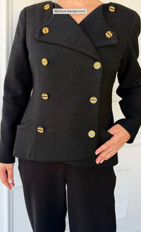 Noir Métiers d'Art Double-Breasted Jacket