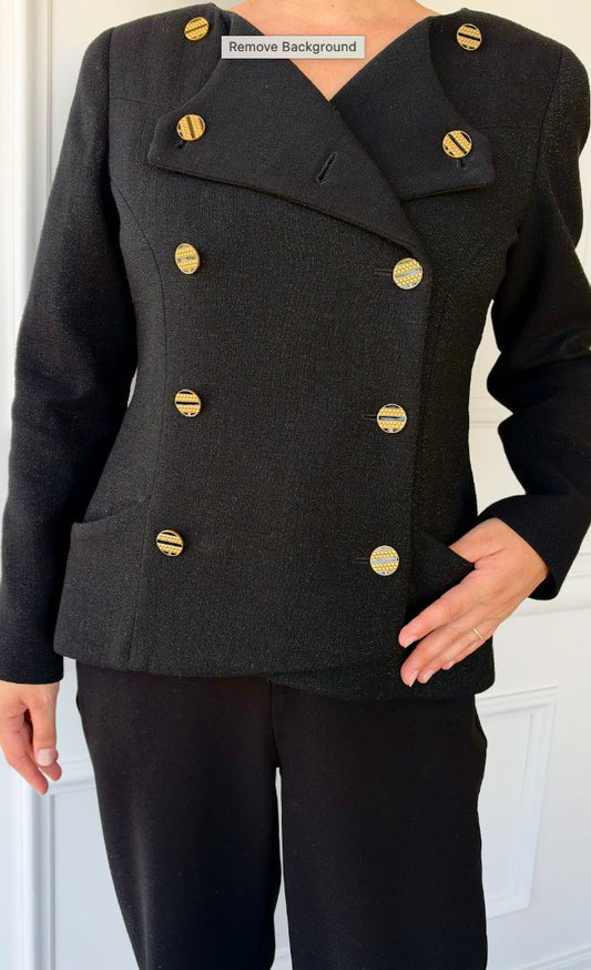 Noir Métiers d'Art Double-Breasted Jacket