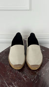 Off-White Embroidered Canvas Espadrilles