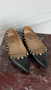 Black Rockstud Ballet Flats