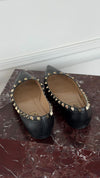 Black Rockstud Ballet Flats