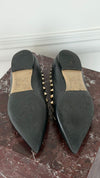 Black Rockstud Ballet Flats