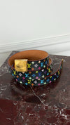 Black Monogram Takashi Murakami Belt With GHW