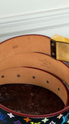 Black Monogram Takashi Murakami Belt With GHW