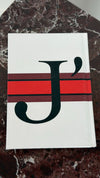 White & Red Heart Notebook