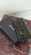Black Saffiano Leather Bijoux Crystal Wallet