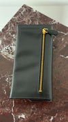 Black Saffiano Leather Bijoux Crystal Wallet