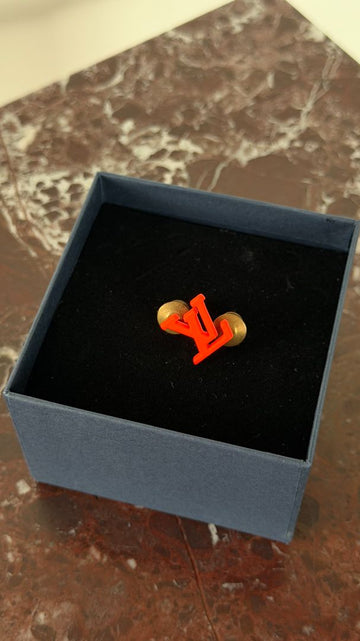 Neon Orange Logo Brooch