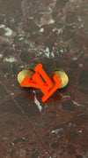 Neon Orange Logo Brooch