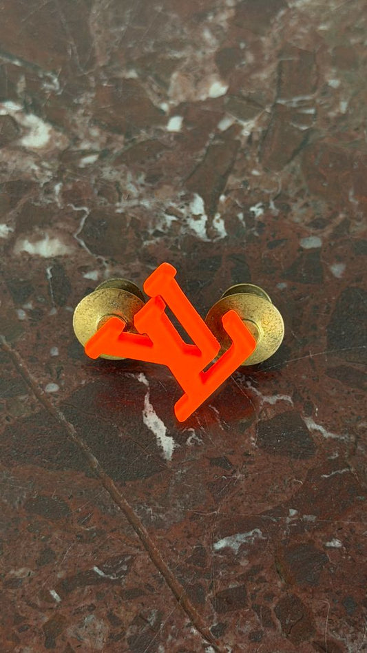 Neon Orange Logo Brooch