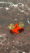 Neon Orange Logo Brooch