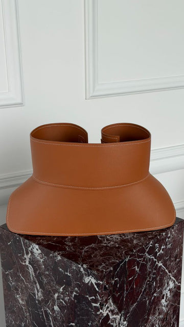 Tan Obi Leather Corset Belt