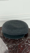 Grey Felted Newsboy Casquette Hat
