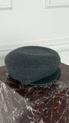 Grey Felted Newsboy Casquette Hat